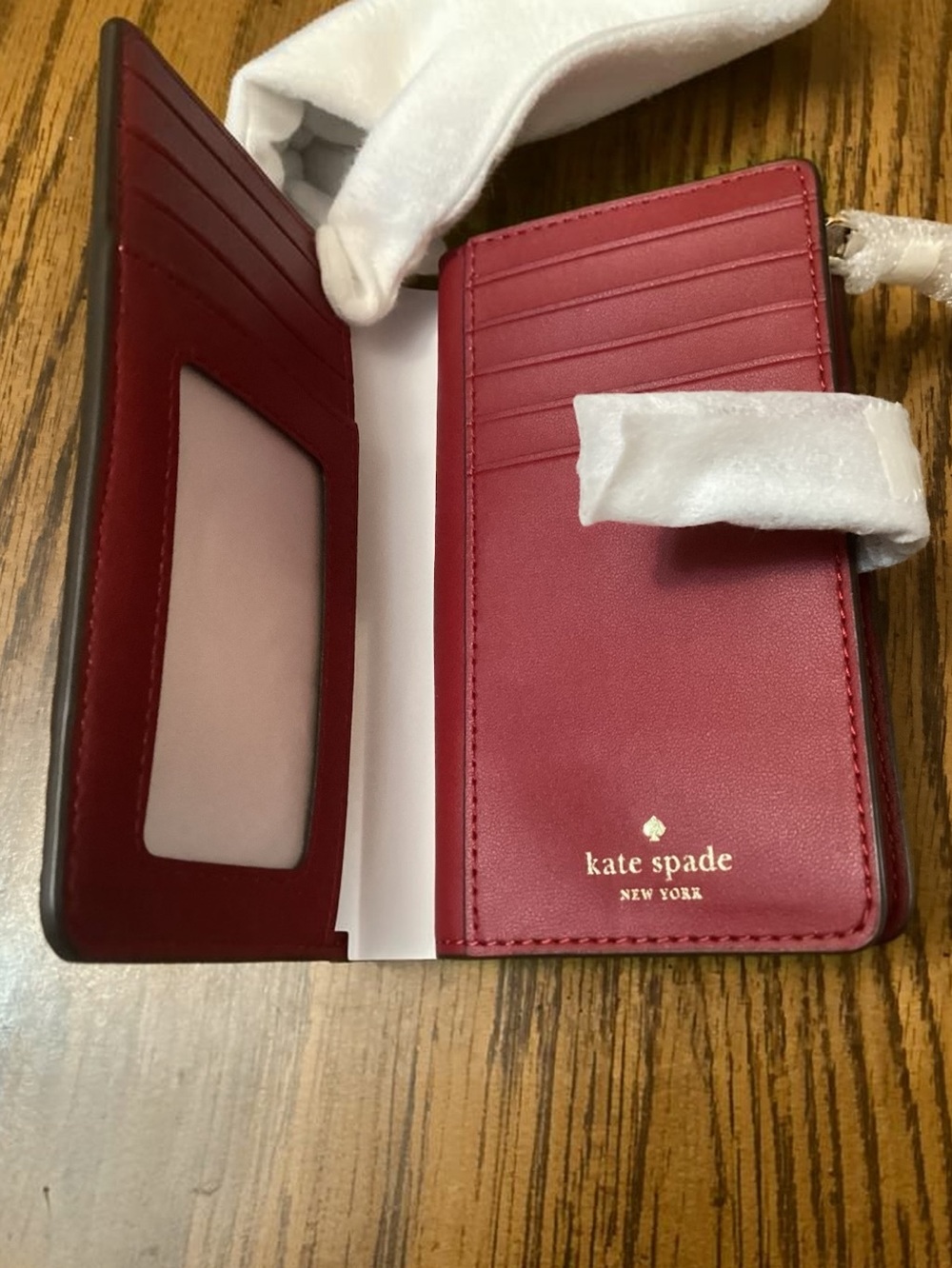 Kate Spade Madison Medium Bifold Wallet in Red Jam, NWT - Picture 6 of 6
